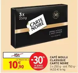 Intermarché Express Carte noire - café moulu classique offre