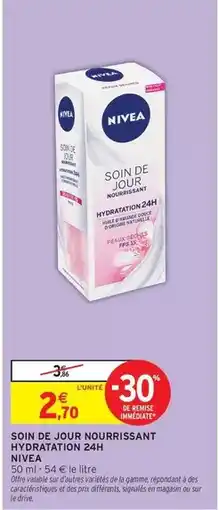 Intermarché Express Nivea - soin de jour nourrissant hydratation 24h offre