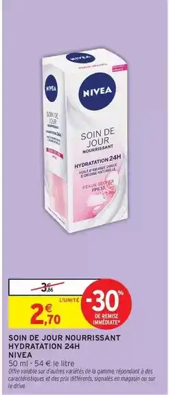 Intermarché Express Nivea - soin de jour nourrissant hydratation 24h offre