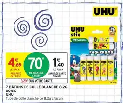 Intermarché Express Uhu - 7 bâtons de colle blanche 8,2g sonic offre