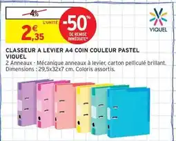 Intermarché Express Viquel - classeur a levier a4 coin couleur pastel offre