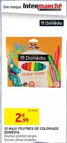 Intermarché Express Domédia - 12 maxi feutres de coloriage offre