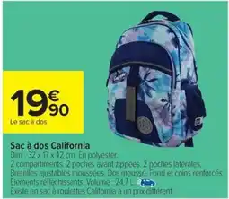 Carrefour Sac à dos California offre