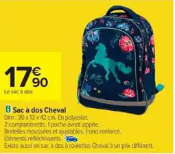 Carrefour Sac à dos Cheval offre