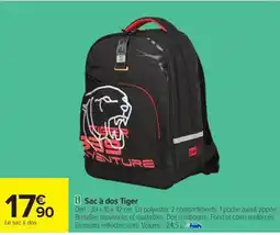 Carrefour Sac à dos Tiger offre
