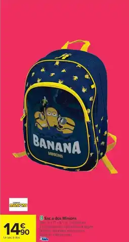 Carrefour Sac à dos Minions offre