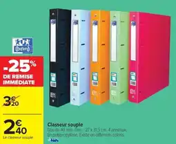Carrefour Classeur souple offre