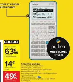 Carrefour CASIO Calculatrice graphique offre