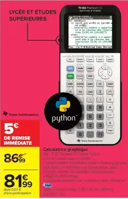 Carrefour Calculatrice graphique offre