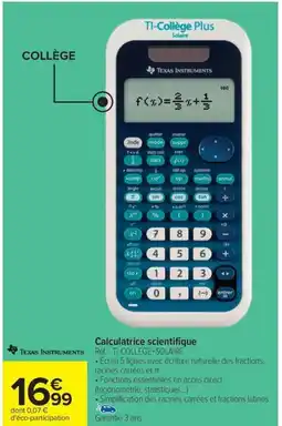 Carrefour Calculatrice scientifique offre