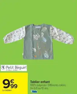 Carrefour Tablier enfant offre