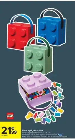 Carrefour LEGO Boite à poignée 4 plots offre
