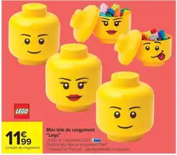 Carrefour LEGO Mini tête de rangement offre