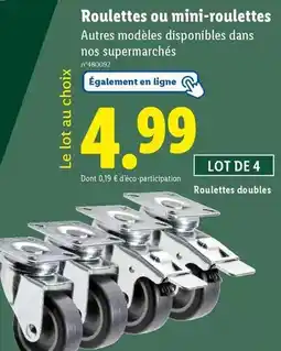 Lidl Parkside - roulettes ou mini-roulettes offre