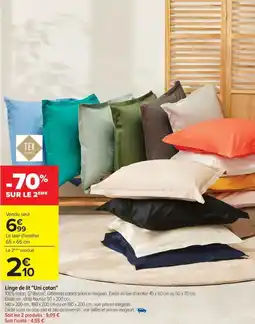 Carrefour La taie d'oreiller offre