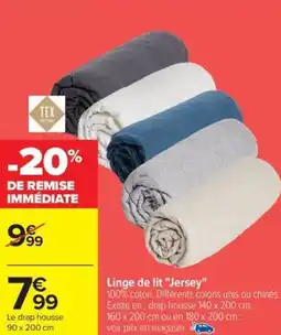 Carrefour Linge de lit "Jersey" offre
