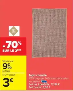 Carrefour Tapis chenille offre
