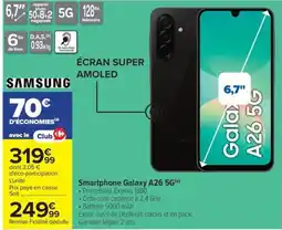 Carrefour SAMSUNG Smartphone Galaxy A26 5G offre