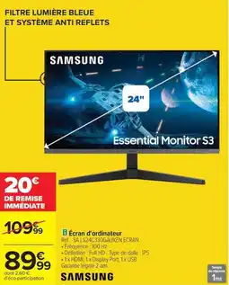 Carrefour SAMSUNG Écran d'ordinateur offre