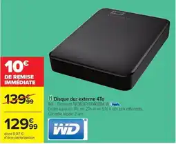 Carrefour WD Disque dur externe 4To offre