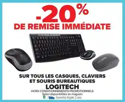 Carrefour LOGITECH Sur tous les casques, claviers et souris bureautiques offre