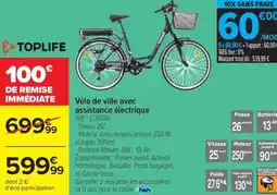 Carrefour TOPLIFE Vélo de ville avec assistance électrique offre