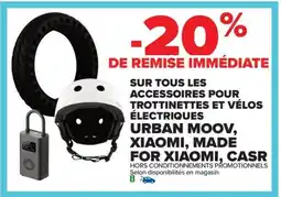 Carrefour Sur tous les accessoires pour trottinettes et vélos électriques urban moov, xiaomi, made for xiaomi, casr offre