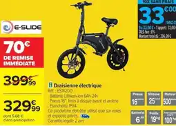Carrefour E-SLIDE Draisienne électrique offre