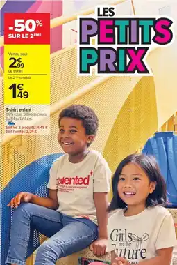 Carrefour T-shirt enfant offre