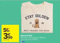 Carrefour Sweat enfant offre