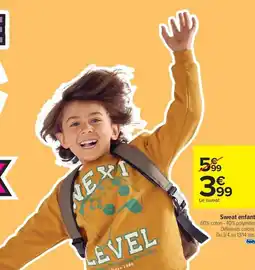 Carrefour Sweat enfant offre