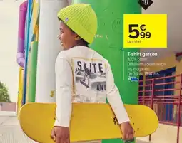 Carrefour T-shirt garçon 100% coton. offre