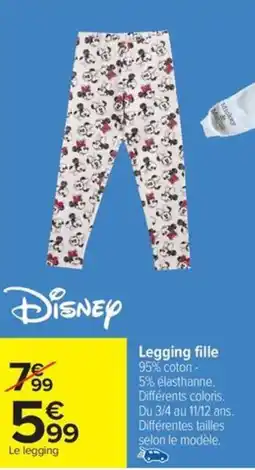 Carrefour Legging fille offre