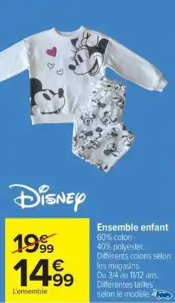 Carrefour Ensemble enfant offre