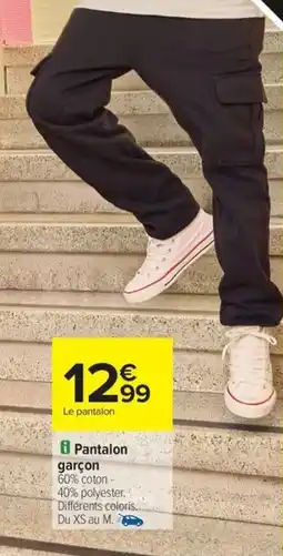 Carrefour Pantalon garçon offre
