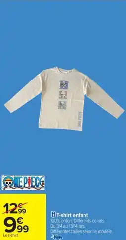 Carrefour T-shirt enfant offre