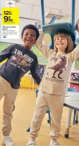Carrefour Lot de 2 t-shirts garçon offre