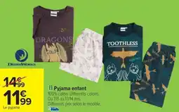 Carrefour Pyjama enfant offre
