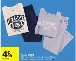 Carrefour Pyjama enfant offre