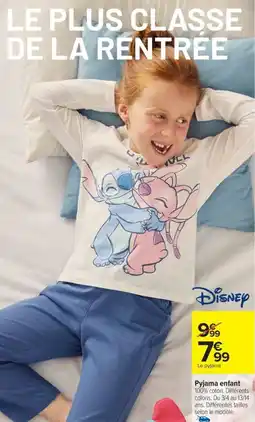 Carrefour Pyjama enfant offre