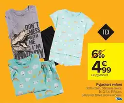 Carrefour Pyjashort enfant offre