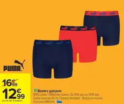 Carrefour PUMA Boxers garçons offre