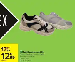 Carrefour Baskets garçon ou fille offre