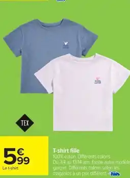 Carrefour T-shirt fille offre
