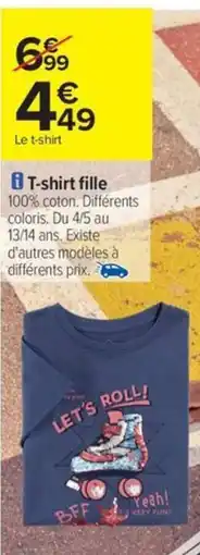 Carrefour T-shirt fille offre