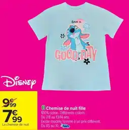 Carrefour Chemise de nuit fille offre