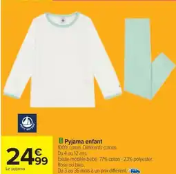 Carrefour Pyjama enfant offre