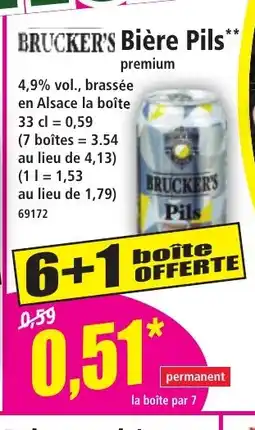 Norma BRUCKER'S Bière Pils offre