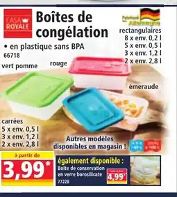 Norma Boîte de conservation offre