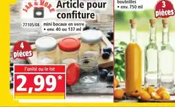 Norma Article pour confiture offre